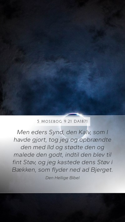 5 Mosebog 9:21 DA1871 Bible Verse Image