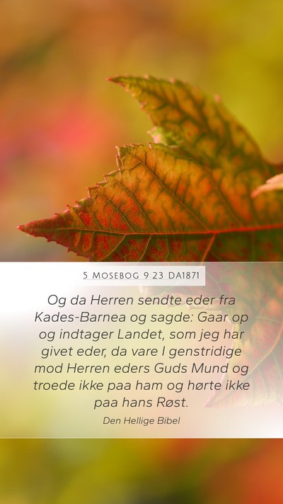 5 Mosebog 9:23 DA1871 Bible Verse Image