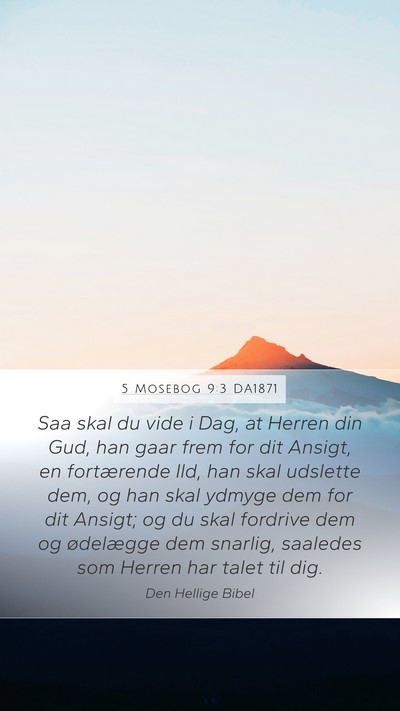 5 Mosebog 9:3 DA1871 Bible Verse Image
