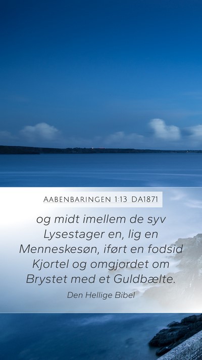 Aabenbaringen 1:13 DA1871 Bible Verse Image