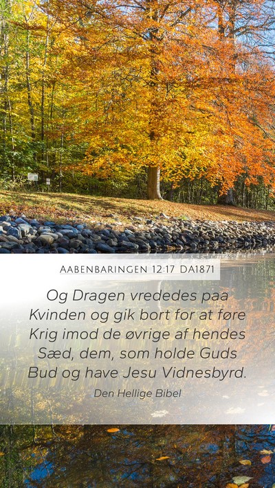 Aabenbaringen 12:17 DA1871 Bible Verse Image