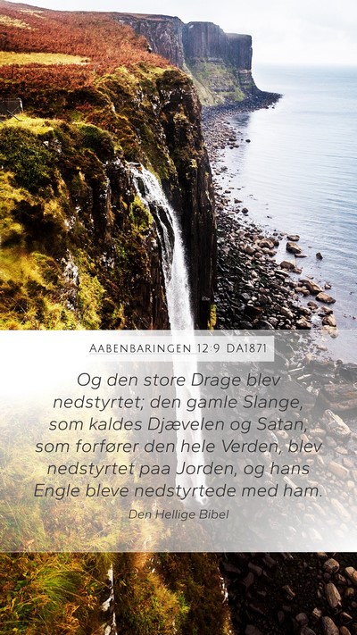 Aabenbaringen 12:9 DA1871 Bible Verse Image