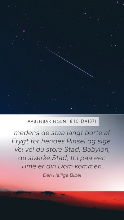 Aabenbaringen 18:10 DA1871 Bible Verse Image