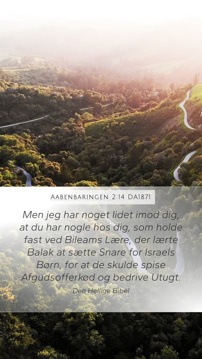 Aabenbaringen 2:14 DA1871 Bible Verse Image