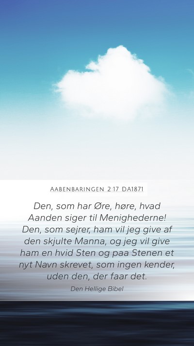 Aabenbaringen 2:17 DA1871 Bible Verse Image