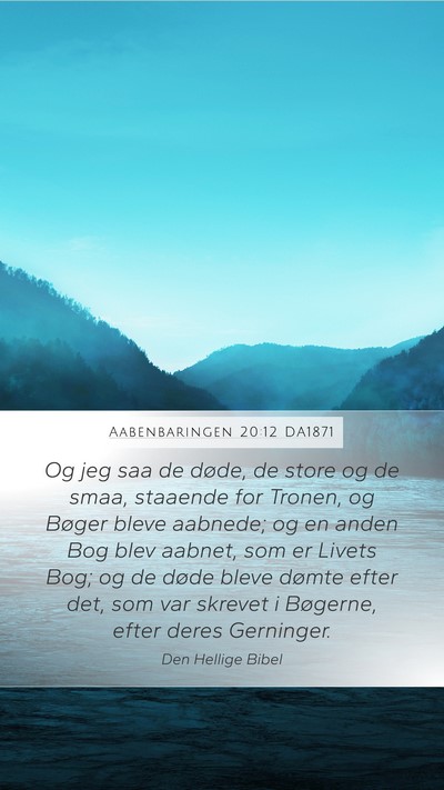 Aabenbaringen 20:12 DA1871 Bible Verse Image