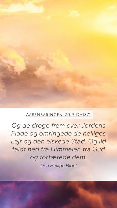 Aabenbaringen 20:9 DA1871 Bible Verse Image