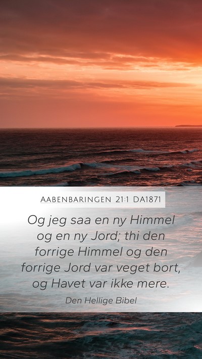 Aabenbaringen 21:1 DA1871 Bible Verse Image