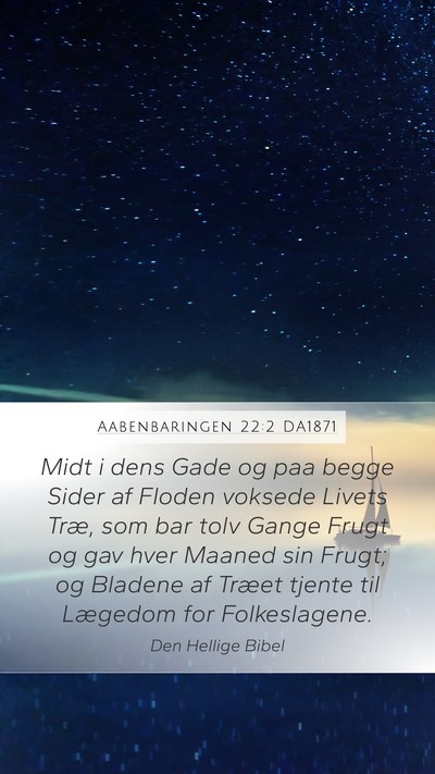 Aabenbaringen 22:2 DA1871 Bible Verse Image