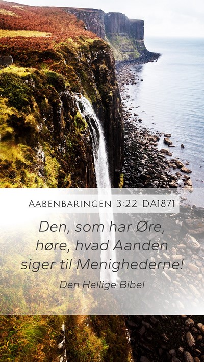 Aabenbaringen 3:22 DA1871 Bible Verse Image