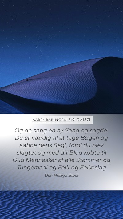Aabenbaringen 5:9 DA1871 Bible Verse Image