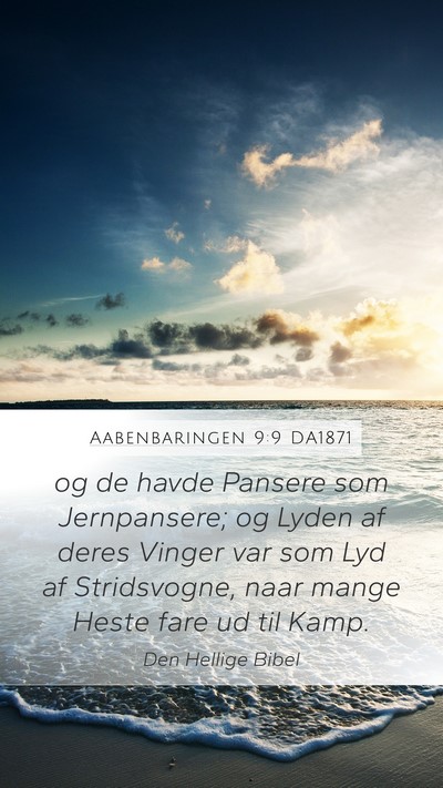 Aabenbaringen 9:9 DA1871 Bible Verse Image