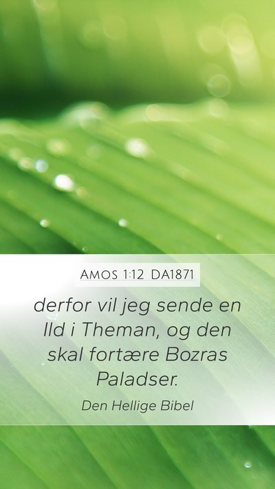 Amos 1:12 DA1871 Bible Verse Image