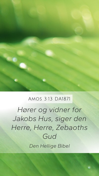 Amos 3:13 DA1871 Mobile Phone Wallpaper - Hører og vidner for Jakobs Hus, siger den Herre, - Mobile Bible Verse Wallpaper