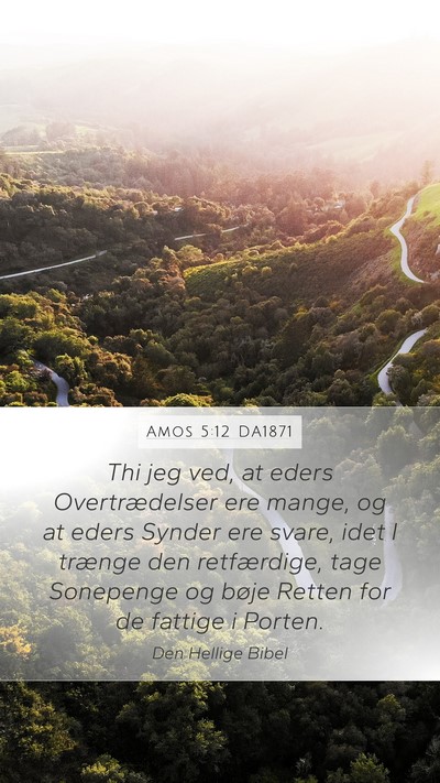 Amos 5:12 DA1871 Bible Verse Image