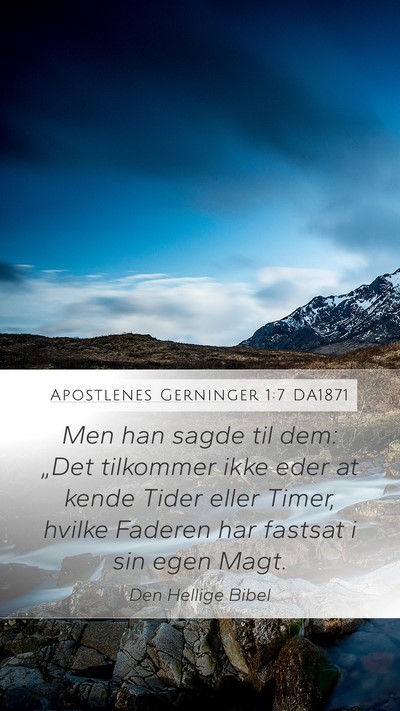 Apostlenes Gerninger 1:7 DA1871 Bible Verse Image