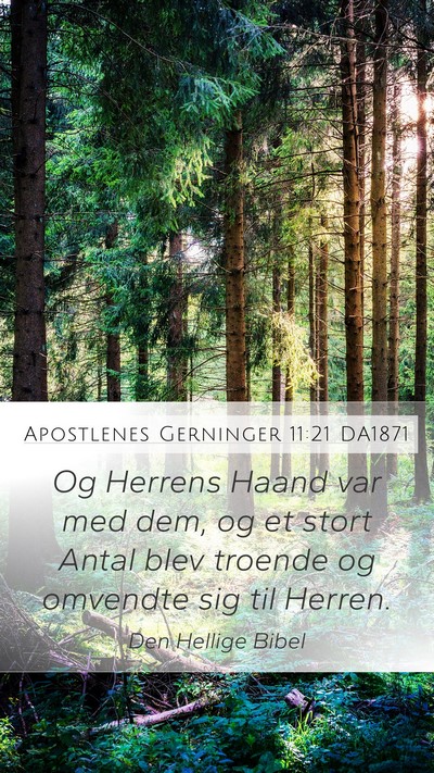 Apostlenes Gerninger 11:21 DA1871 Bible Verse Image