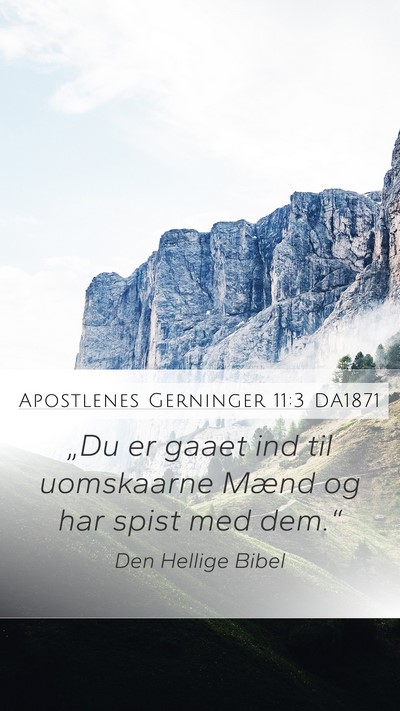 Apostlenes Gerninger 11:3 DA1871 Bible Verse Image