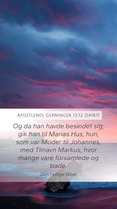 Apostlenes Gerninger 12:12 DA1871 Bible Verse Image