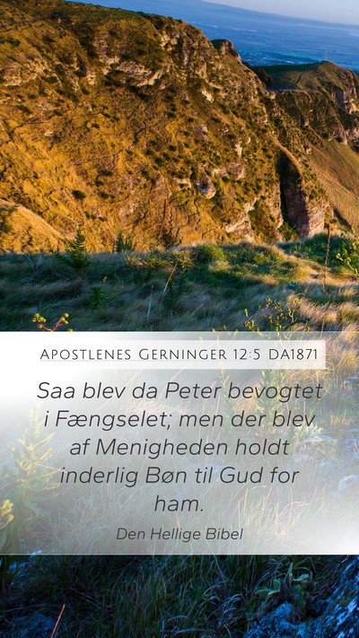 Apostlenes Gerninger 12:5 DA1871 Bible Verse Image
