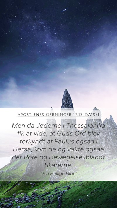 Apostlenes Gerninger 17:13 DA1871 Bible Verse Image