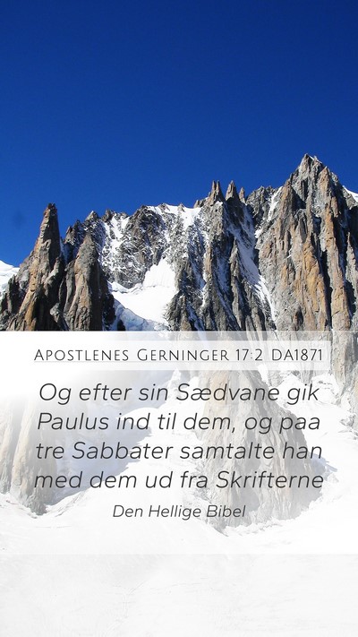 Apostlenes Gerninger 17:2 DA1871 Bible Verse Image