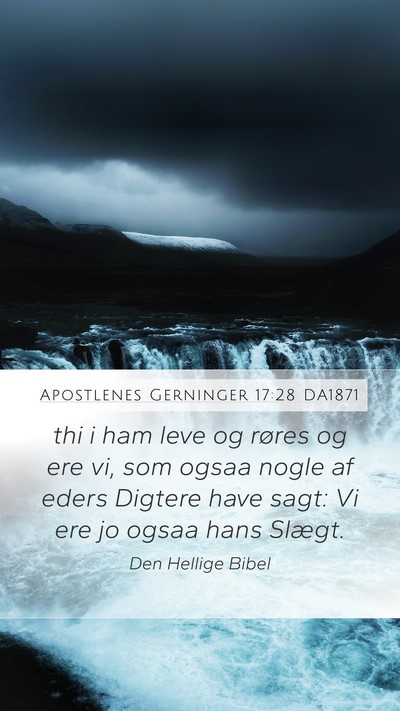 Apostlenes Gerninger 17:28 DA1871 Bible Verse Image
