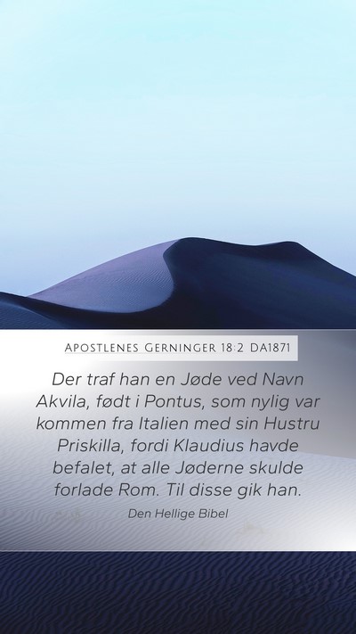 Apostlenes Gerninger 18:2 DA1871 Bible Verse Image