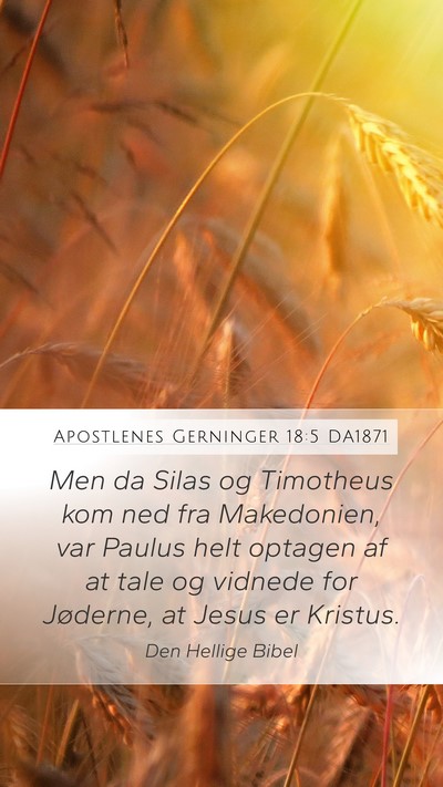 Apostlenes Gerninger 18:5 DA1871 Bible Verse Image