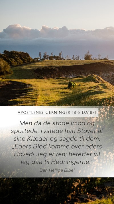 Apostlenes Gerninger 18:6 DA1871 Bible Verse Image