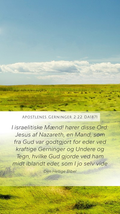 Apostlenes Gerninger 2:22 DA1871 Bible Verse Image