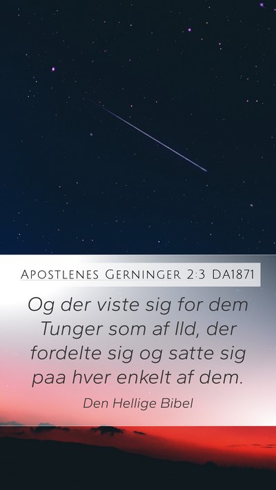 Apostlenes Gerninger 2:3 DA1871 Bible Verse Image