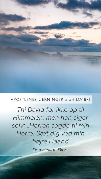 Apostlenes Gerninger 2:34 DA1871 Bible Verse Image