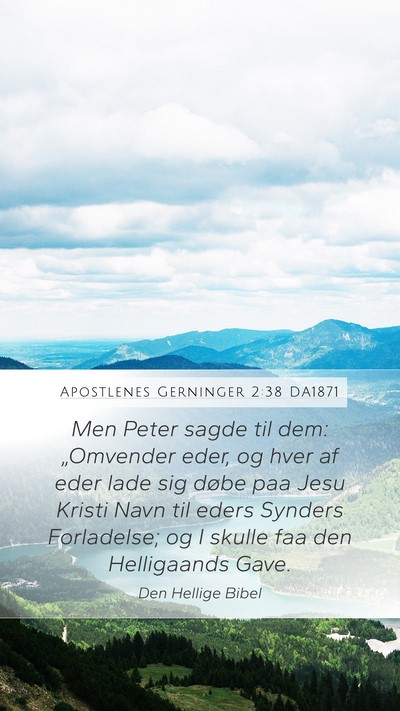 Apostlenes Gerninger 2:38 DA1871 Bible Verse Image