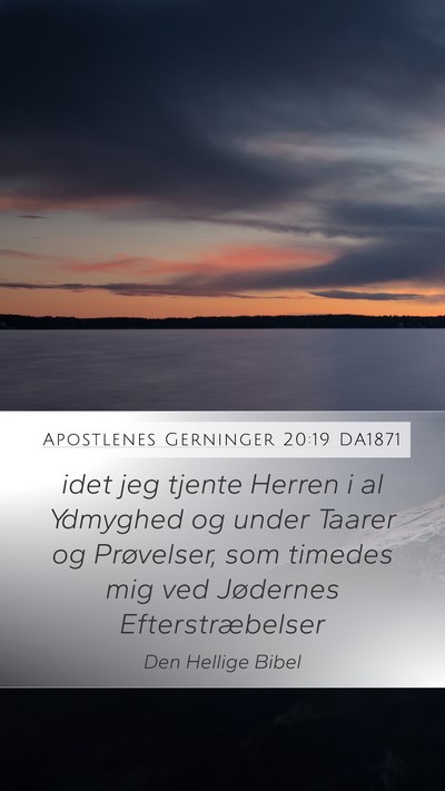 Apostlenes Gerninger 20:19 DA1871 Bible Verse Image