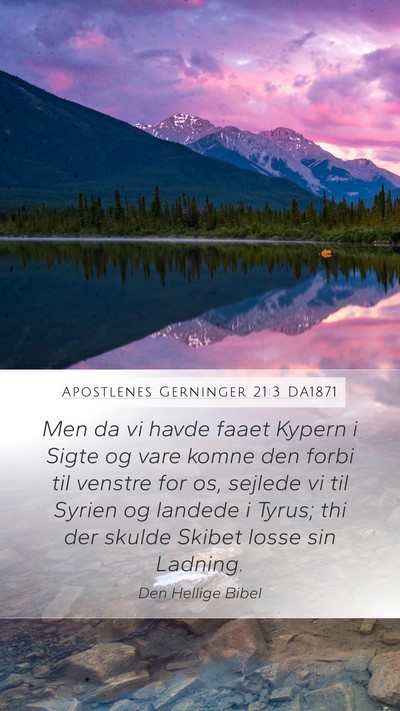 Apostlenes Gerninger 21:3 DA1871 Bible Verse Image