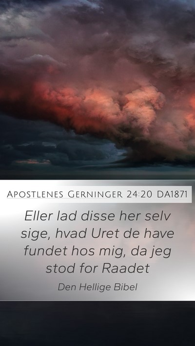Apostlenes Gerninger 24:20 DA1871 Bible Verse Image