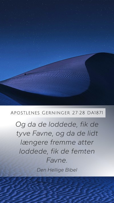 Apostlenes Gerninger 27:28 DA1871 Bible Verse Image