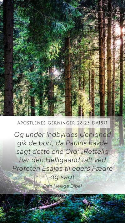Apostlenes Gerninger 28:25 DA1871 Bible Verse Image