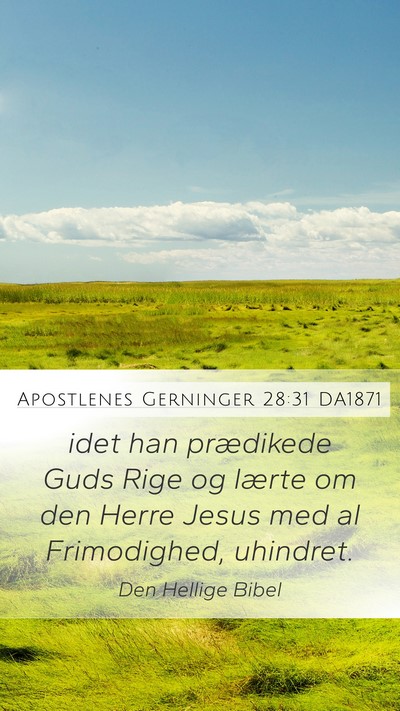 Apostlenes Gerninger 28:31 DA1871 Bible Verse Image
