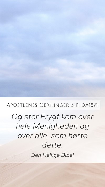 Apostlenes Gerninger 5:11 DA1871 Bible Verse Image