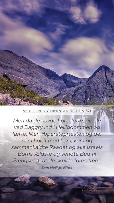 Apostlenes Gerninger 5:21 DA1871 Bible Verse Image