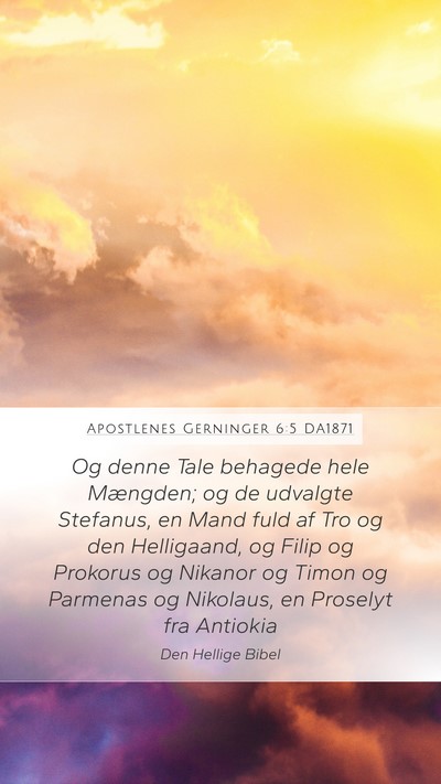 Apostlenes Gerninger 6:5 DA1871 Bible Verse Image