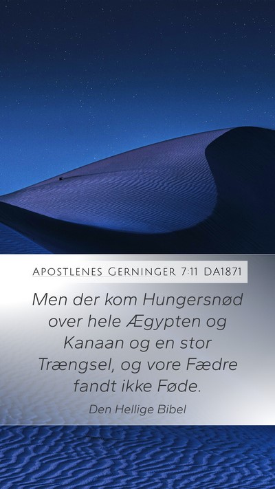 Apostlenes Gerninger 7:11 DA1871 Bible Verse Image