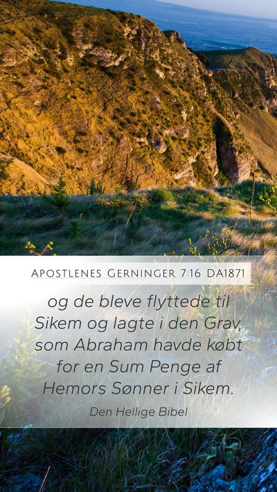 Apostlenes Gerninger 7:16 DA1871 Bible Verse Image