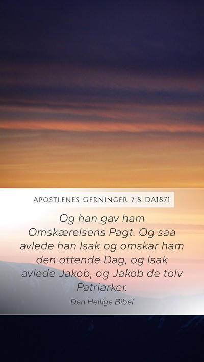 Apostlenes Gerninger 7:8 DA1871 Bible Verse Image