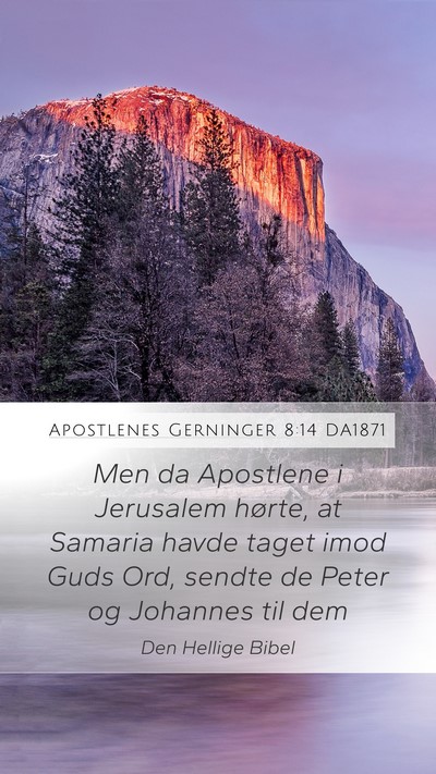 Apostlenes Gerninger 8:14 DA1871 Bible Verse Image