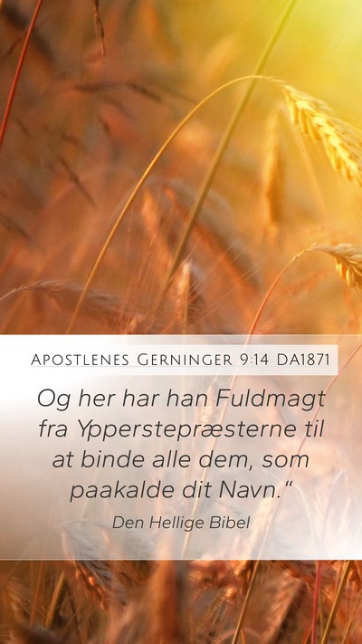 Apostlenes Gerninger 9:14 DA1871 Bible Verse Image