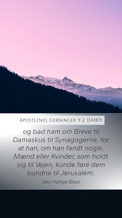Apostlenes Gerninger 9:2 DA1871 Bible Verse Image