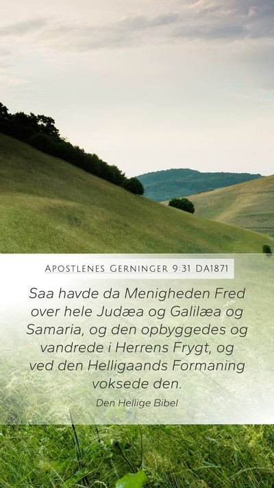 Apostlenes Gerninger 9:31 DA1871 Bible Verse Image